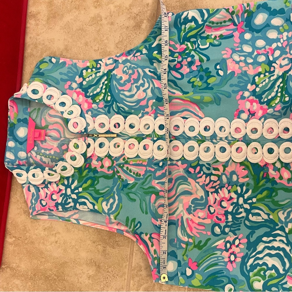 Lilly Pulitzer Blue and Pink Mini Dress-size 10 - Picture 7 of 9